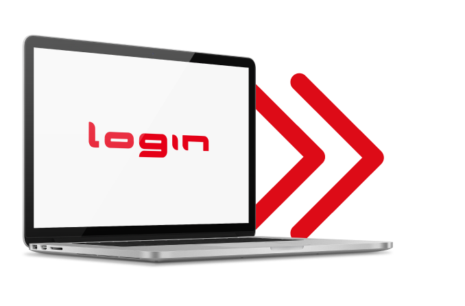 imagen de una computadora con el logo de la empresa